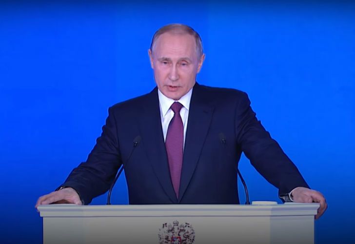 Vladimir Putin presentó armamento nuclear en su discurso ante las dos cámaras del Parlamento.