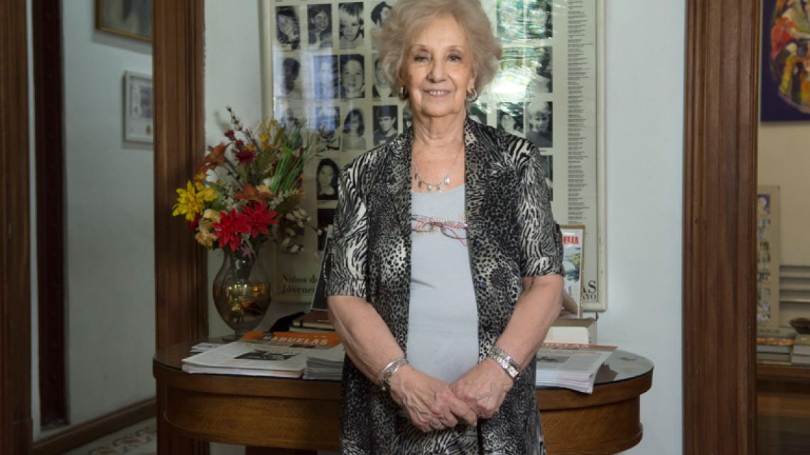 Estela de Carlotto, the president of the Grandmothers of Plaza de Mayo.