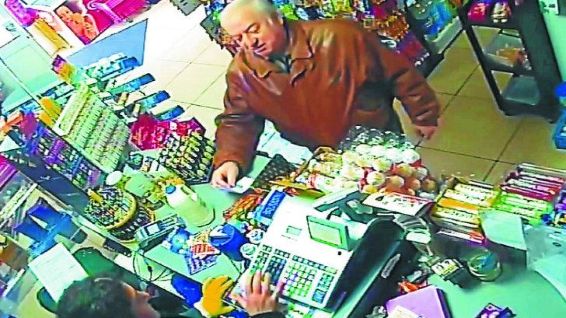In this February 27, 2018 grab taken from CCTV video, former spy Sergei Skripal shops at a store in Salisbury, England. 