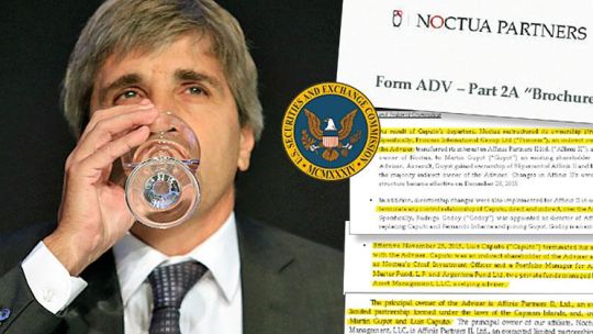 Confirmación. Documentos identifican a Caputo como “accionista indirecto”, “dueño indirecto” y dice que tenía “control” sobre la emprea.