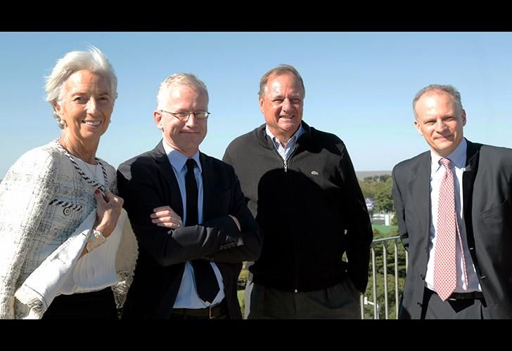 Christine Lagarde, Ernesto Schargrodsky, Pablo Guidotti y Alejandro Werner