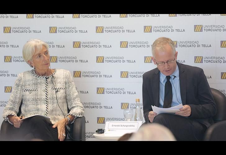 Christine Lagarde y Ernesto Schargrodsky