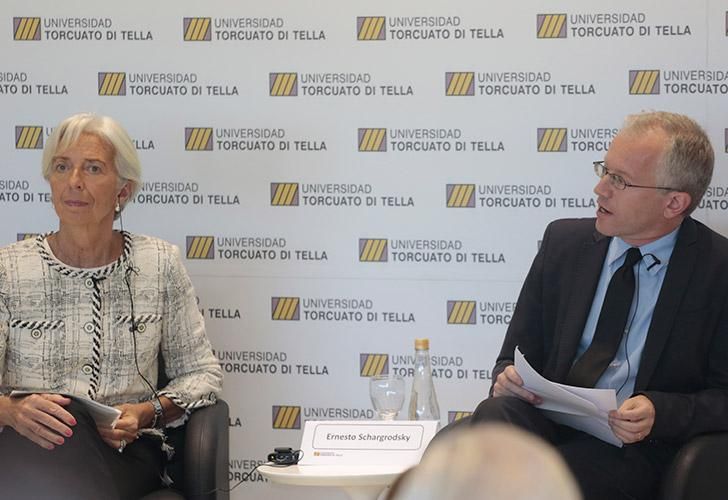 Christine Lagarde y Ernesto Schargrodsky