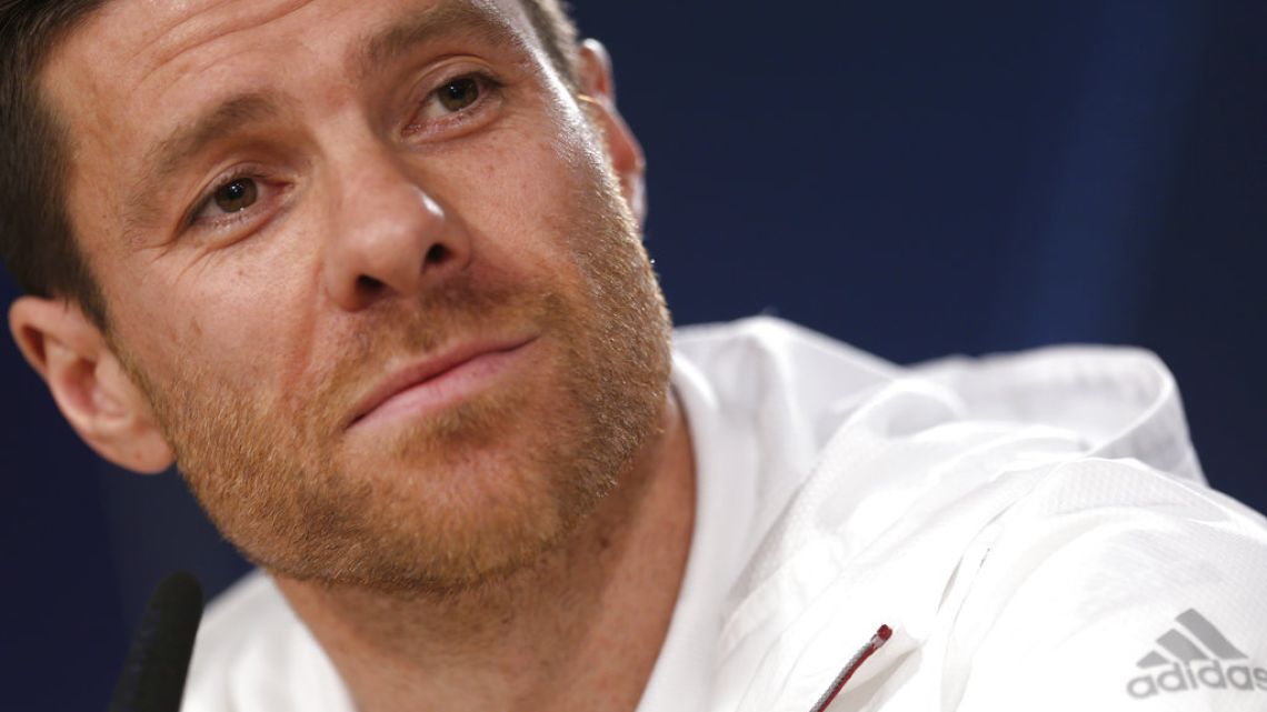 Bayern Munich and Spanish national team midfielder Xabi Alonso listens to a question during a news conference in Madrid last April.