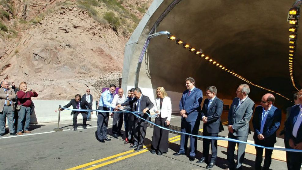 Ayer inauguraron el túnel Cacheuta-Potrerillos.