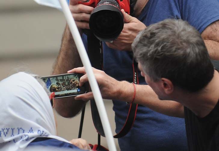 Fuerza K. Amado Boudou y la ex678 Nora Veiras también participaron de la movilización.