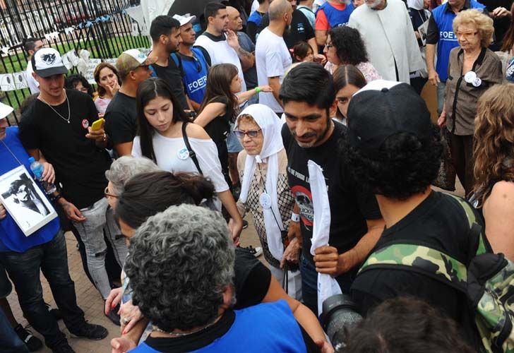 El discurso central del acto estuvo a cargo de las Abuelas de Plaza de Mayo.