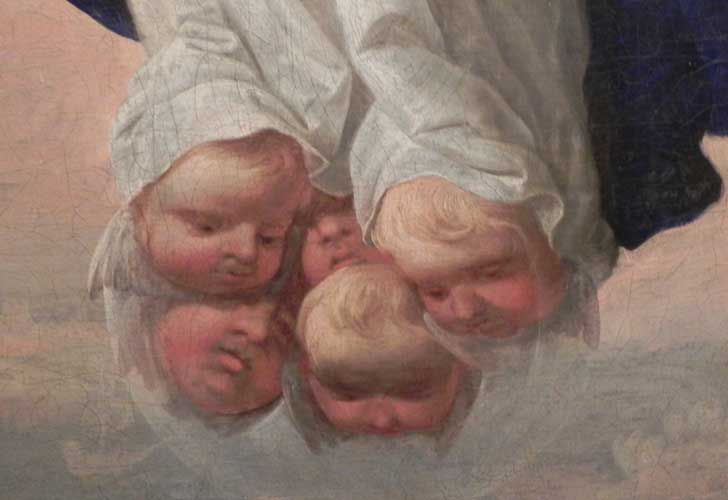 Detalle de la Inmaculada Concepción de Zurbarán.