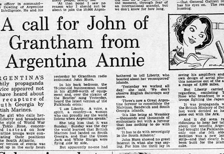 Argentine Annie en los diarios británicos