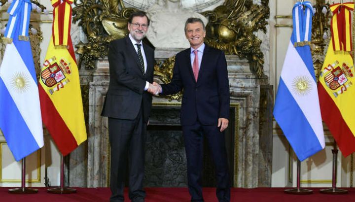 Mauricio Macri junto a Mariano Rajoy