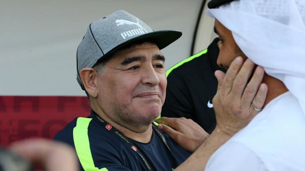 Diego Maradona, en Dubai.