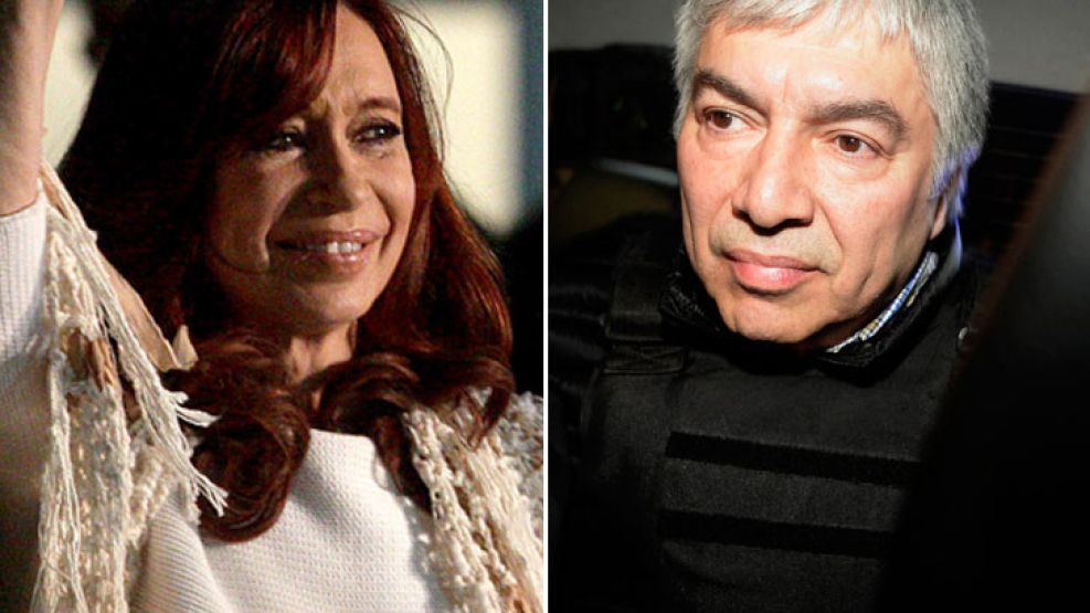 Cristina Fernández de Kirchner y Lázaro Báez, ambos investigados por la llamada "ruta del dinero K" pero en juzgados diferentes.