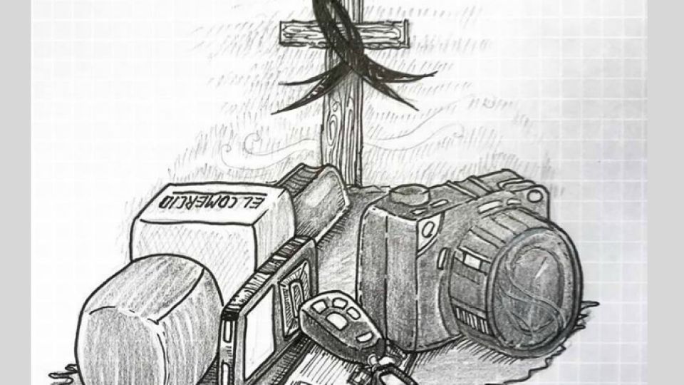 Ilustración por el equipo periodístico que fue asesinado en Ecuador