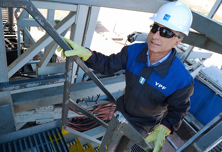 El presidente Mauricio Macri visitó las instalaciones de YPF en Vaca Muerta