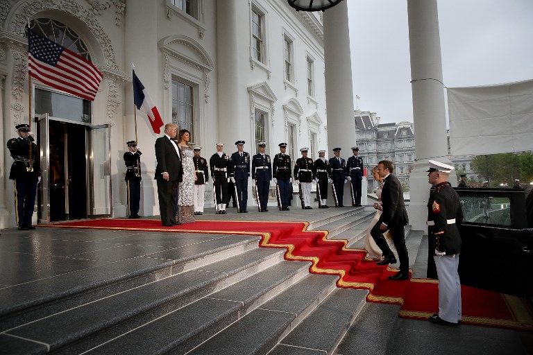 La Casa Blanca brilló en la recepción al presidente francés, Emmanuel Macron.