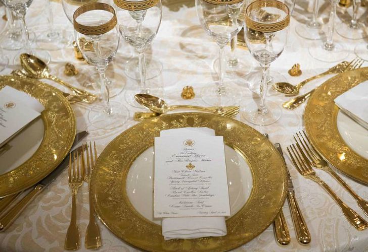 La Casa Blanca brilló en el banquete en honor al presidente francés, Emmanuel Macron.