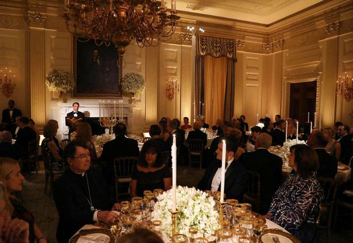 La Casa Blanca brilló en el banquete en honor al presidente francés, Emmanuel Macron.