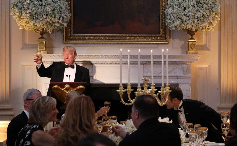 La Casa Blanca brilló en el banquete en honor al presidente francés, Emmanuel Macron.