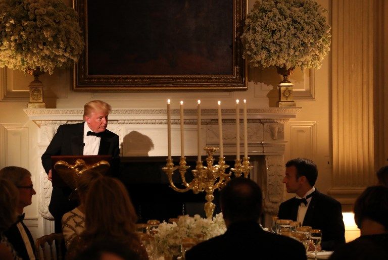 La Casa Blanca brilló en el banquete en honor al presidente francés, Emmanuel Macron.