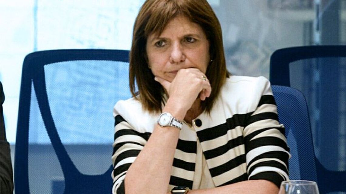 Security Minister Patricia Bullrich.