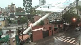 Grandes destrozos por el temporal en Buenos Aires.