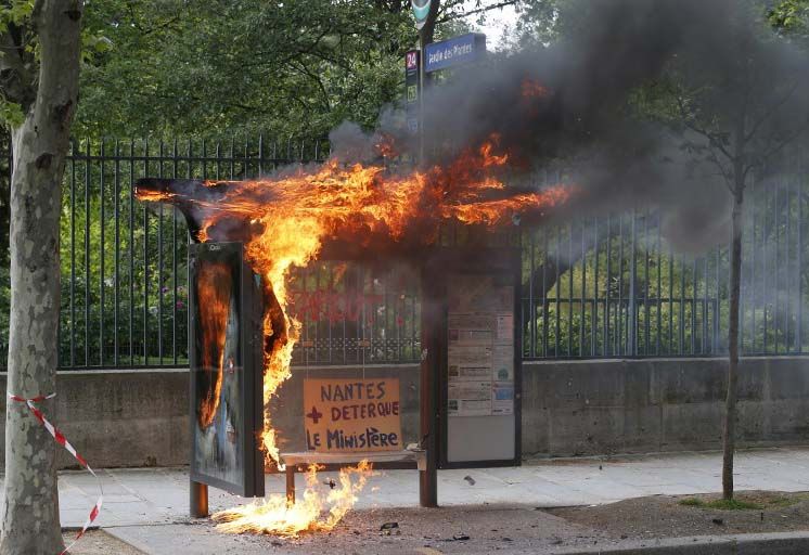 Incidentes en la marcha por el día de los trabajadores en París