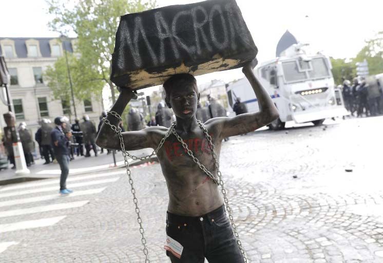 Incidentes en la marcha por el día de los trabajadores en París