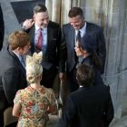 David y Victoria Beckham, Sir Elton John, David Furnish, Sofia Wellesley y James Blunt.