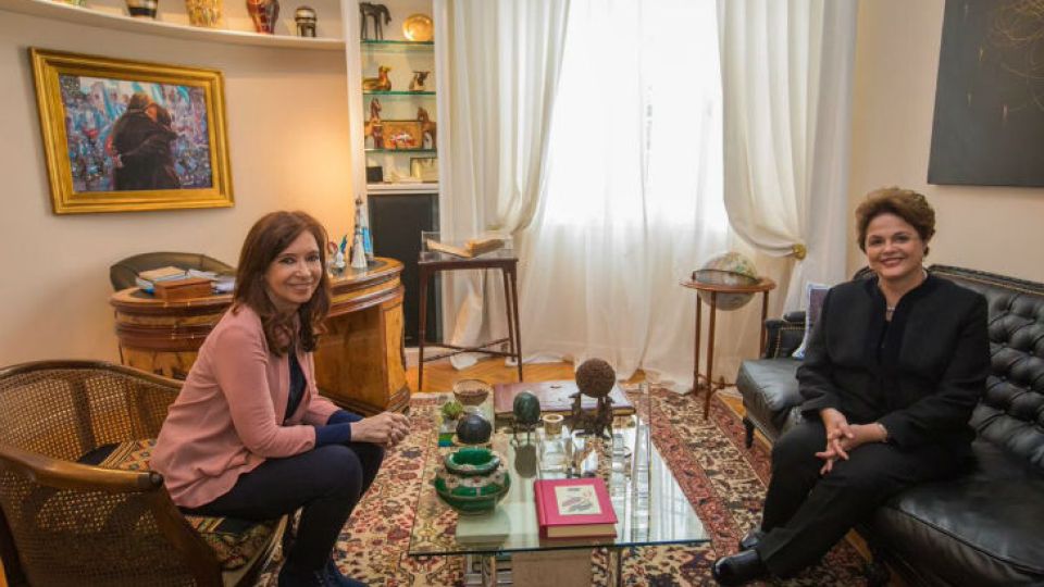 Cristina Fernández de Kirchner junto a Dilma Rousseff.
