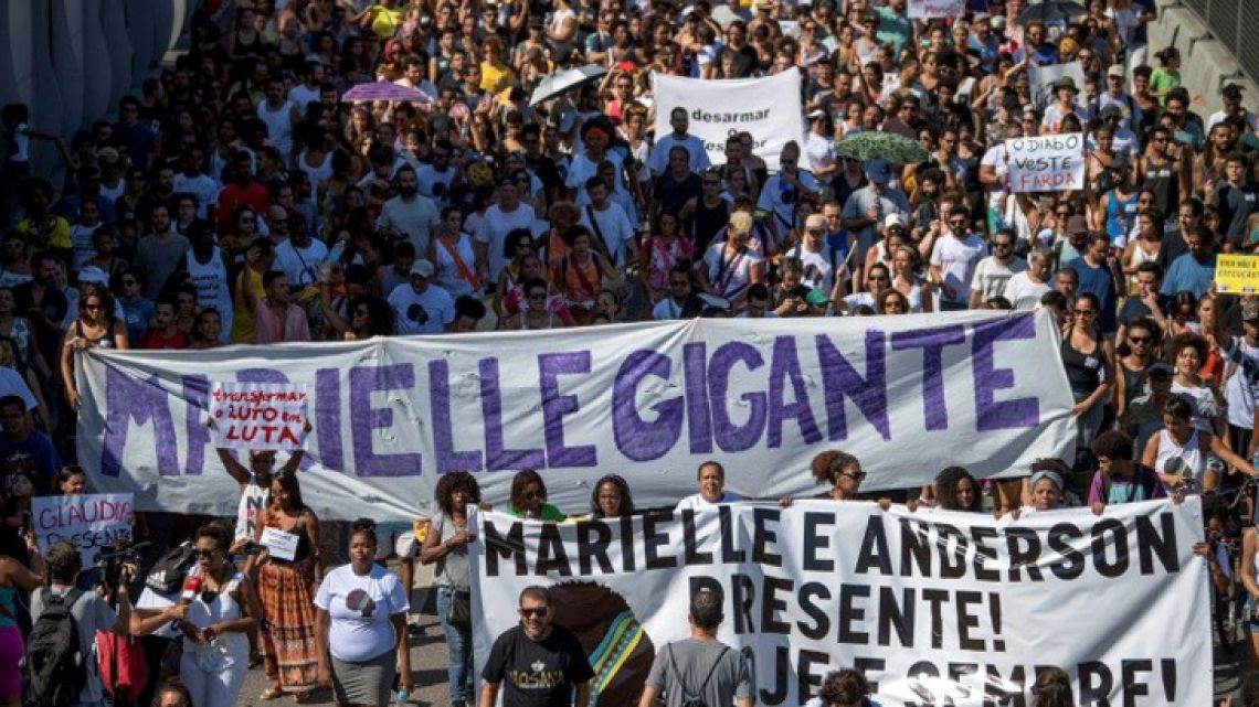 The slaying in March of Marielle Franco, a Rio activist who blamed paramilitary militias for part of the violence afflicting poor neighbourhoods, brought thousands of protesters to the streets in support of her message.