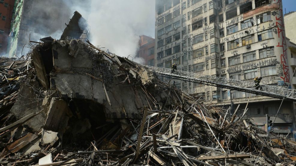 incendio derrumbe edificios Sao Paulo 20180502
