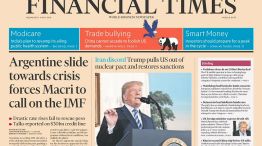En la portada del Financial Times recibió un lugar destacado.