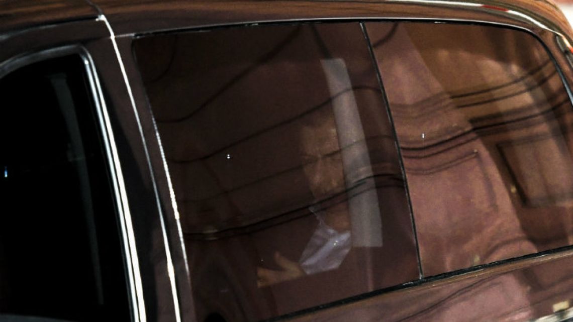 Presidente Mauricio Macri leaving Casa Rosada