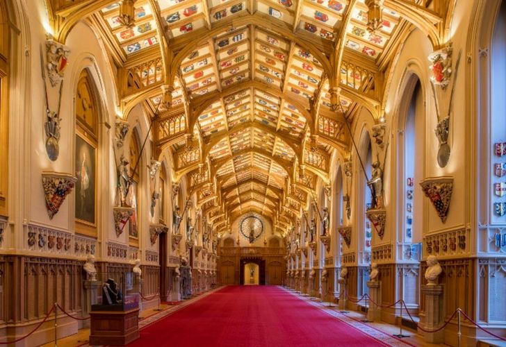 St. George's Hall: el magnífico salón principal del Castillo de Windsor habrá una cena en honor a los novios.