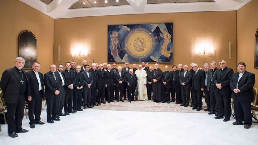 Obispos chilenos con el papa Francisco