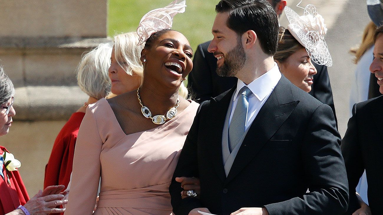  Serena Williams y su esposo Alexis Ohanian llegan a la ceremonia de boda del Príncipe Harry y Meghan