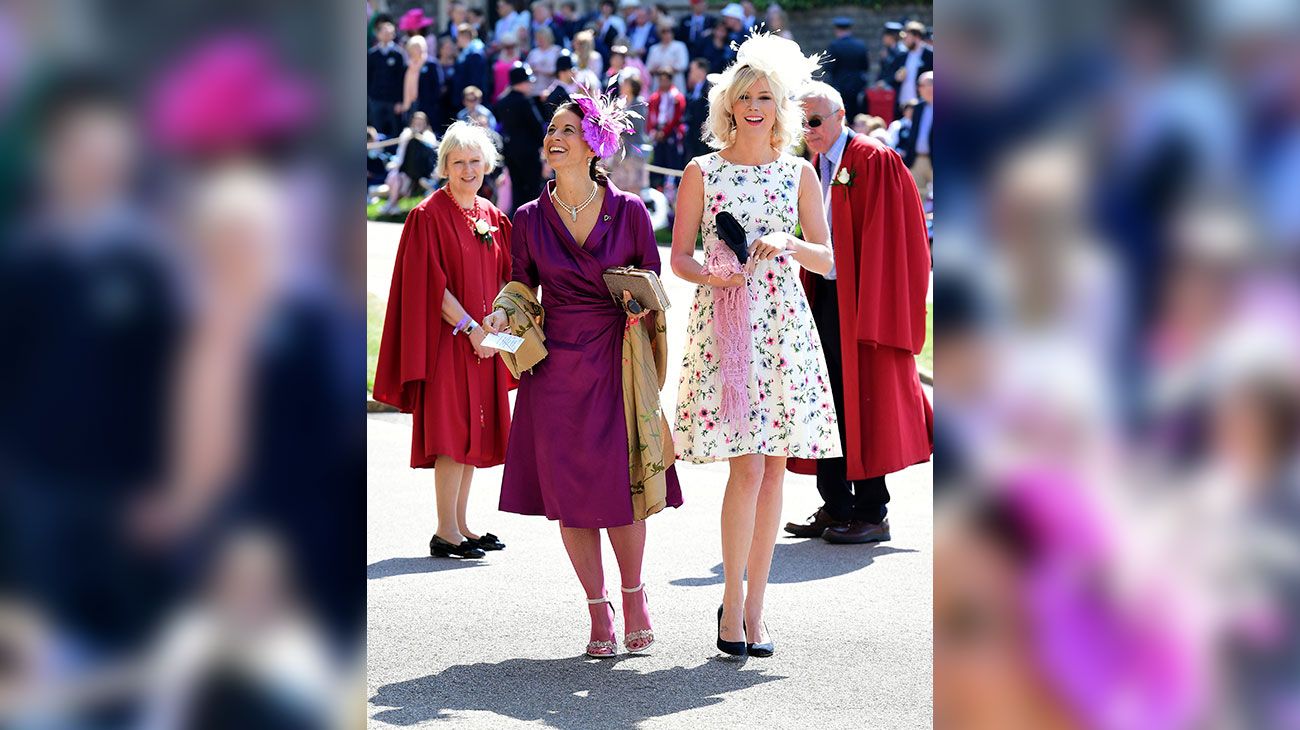  Joss Stone, a la derecha, llega a la ceremonia de boda del Príncipe Harry y Meghan Markle en la Capilla de San Jorge en el Castillo de Windsor