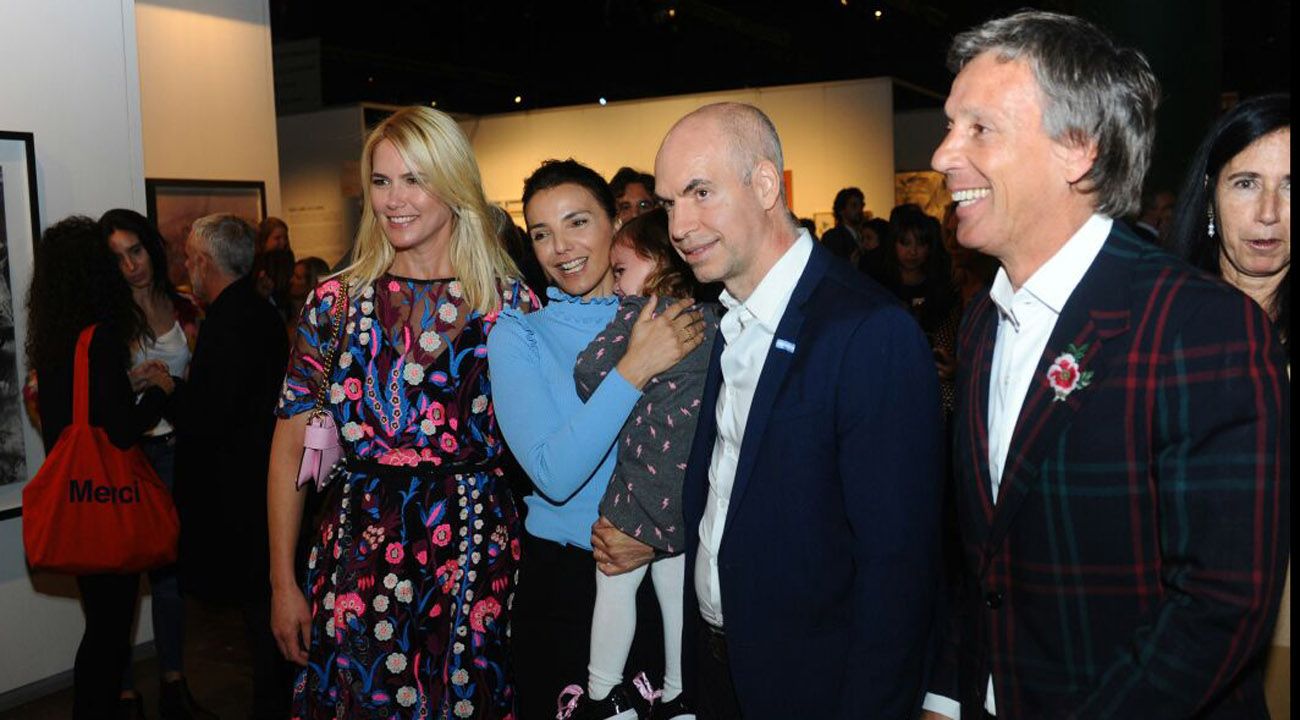 Apertura ARTEBA 2018, Valeria Mazza, Alejandro Gravier, Horacio Rodríguez Larreta y Bárbara Diez. 