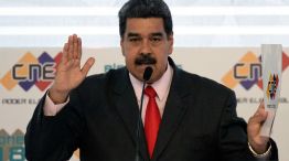 Nicolás Maduro, hablando este martes en Caracas.
