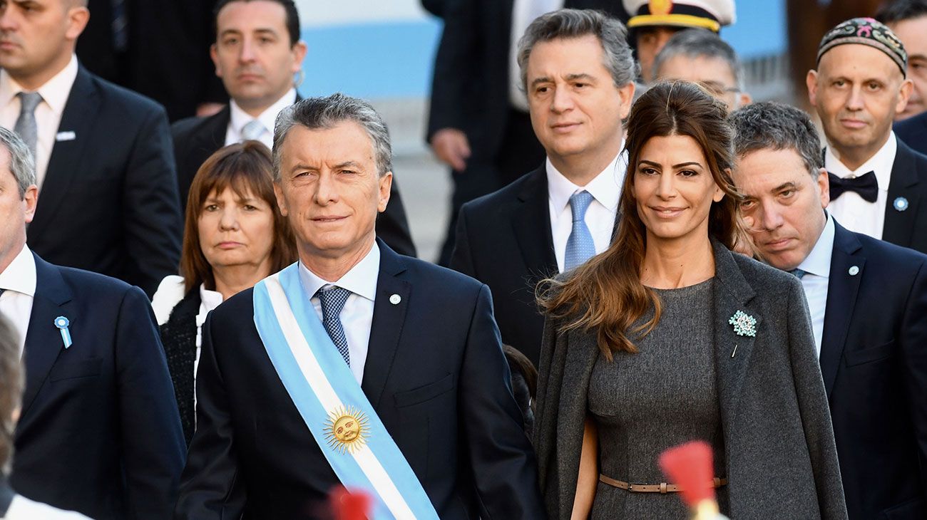 El presidente Mauricio Macri y su esposa Juliana Awada.