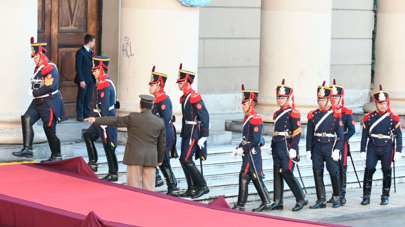 El Presidente llegó a la tradicional celebración, que será presidida por el arzobispo de Buenos Aires, el cardenar Mario Poli.