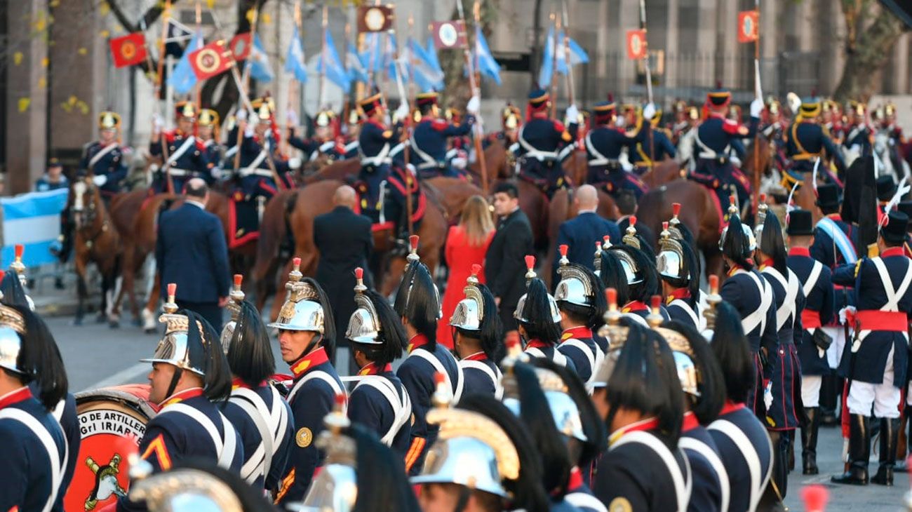 El Presidente llegó a la tradicional celebración, que será presidida por el arzobispo de Buenos Aires, el cardenar Mario Poli.