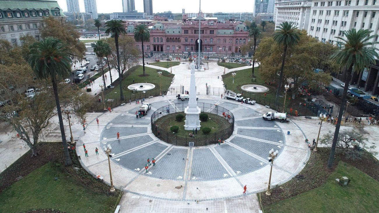 Así quedó Plaza de Mayo tras las obras de refacción que duraron seis meses.