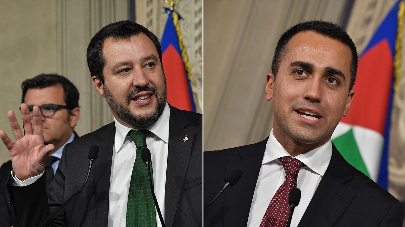 Salvini, de la Liga, rechaza todo acuerdo. Di Maio, del Cinco Estrellas, busca acuerdos.