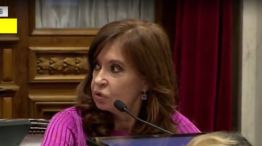 Cristina Fernández, en el debate de tarifas en el Senado.