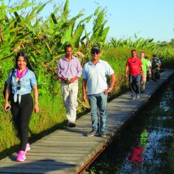 Pasarela en la Laguna Blanca