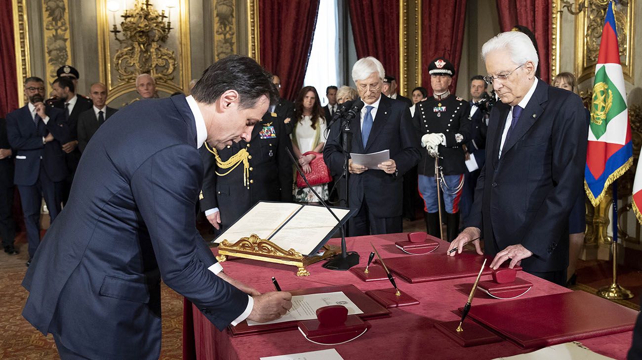 Giuseppe Conte asumió como nuevo primer ministro de Italia.