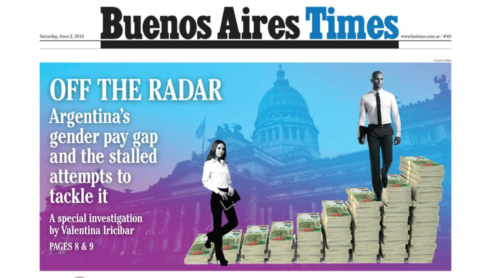 Tapa de Buenos Aires Times sñabado 2 de junio 20180602
