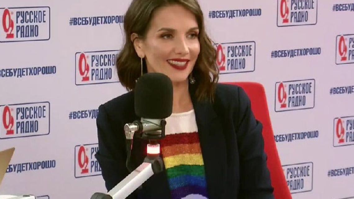 Natalia Oreiro on Russian public radio in June, 2018.