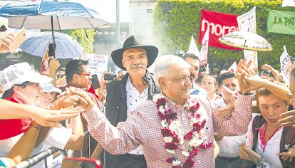 El gran favorito. El líder de Morena encabeza las encuestas con el 50% de intención de voto.
